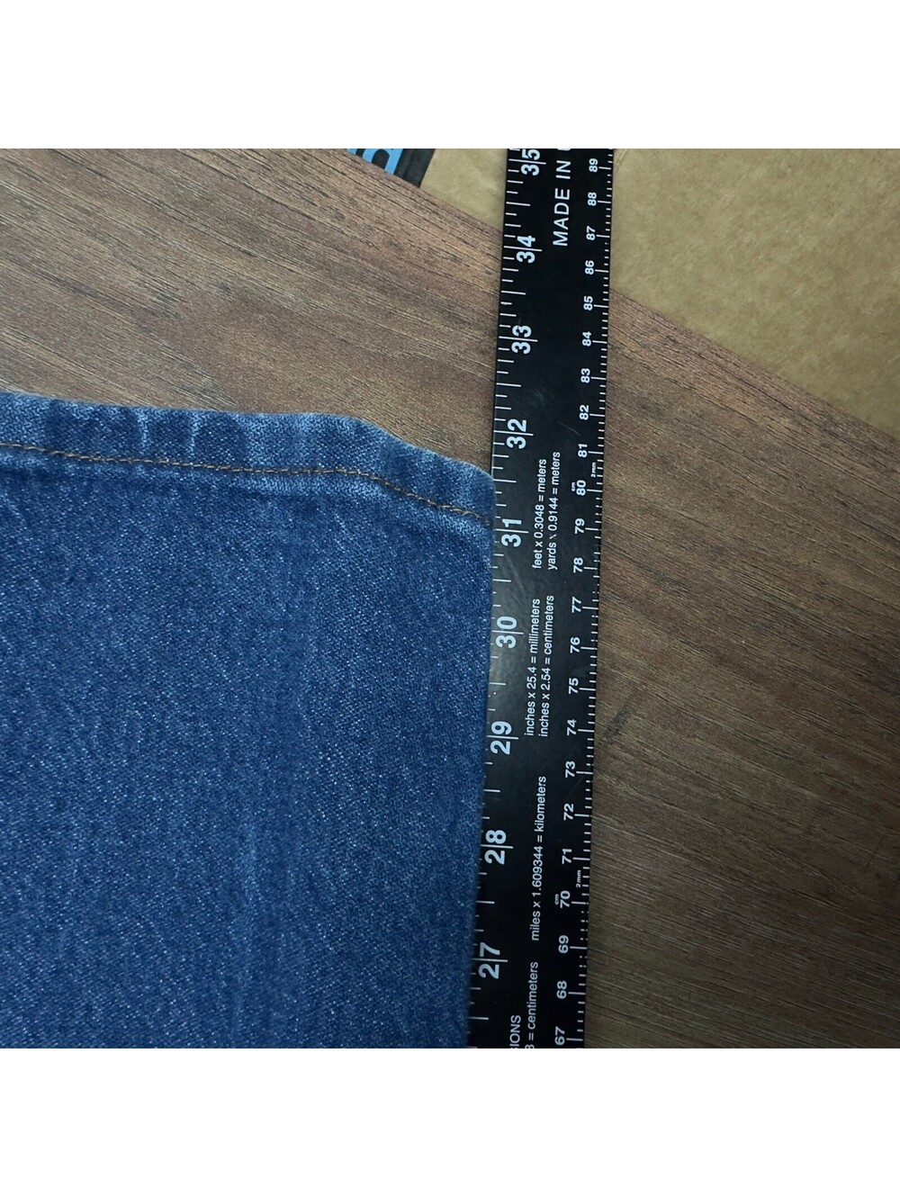 Wrangler Cowboy Cut Mens Jeans 35x32 Indigo Original Fit - Picture 6 of 7